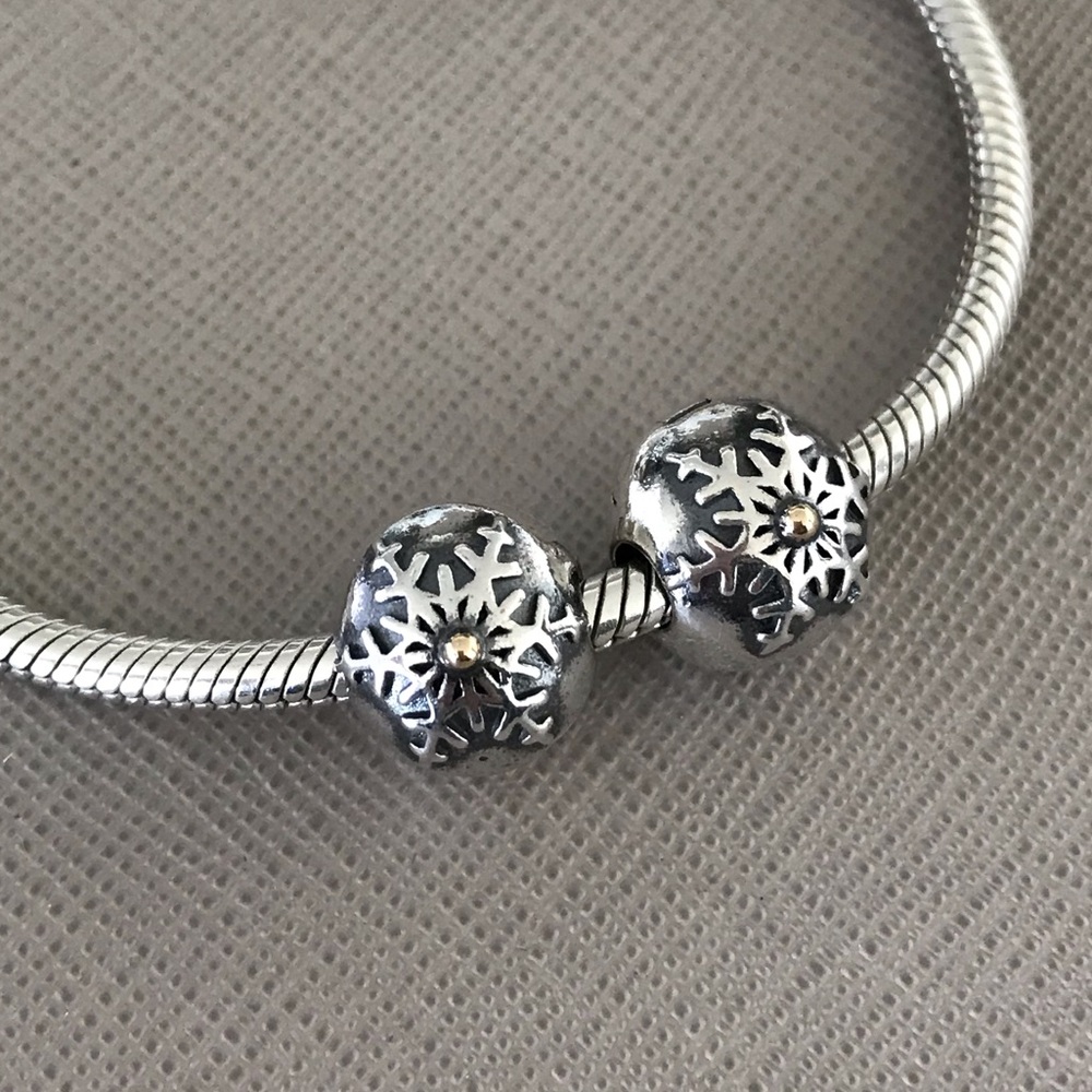 2 Retired Pandora Two tone clips